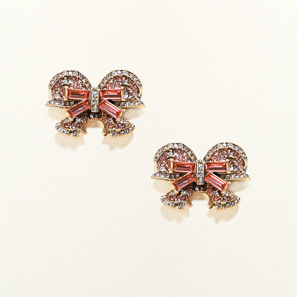 Rosy Ribbon Earrings