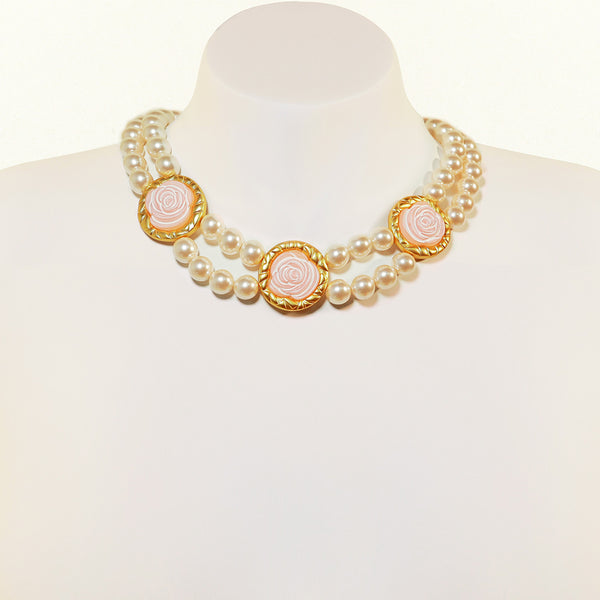 Rosy Pearl Necklace